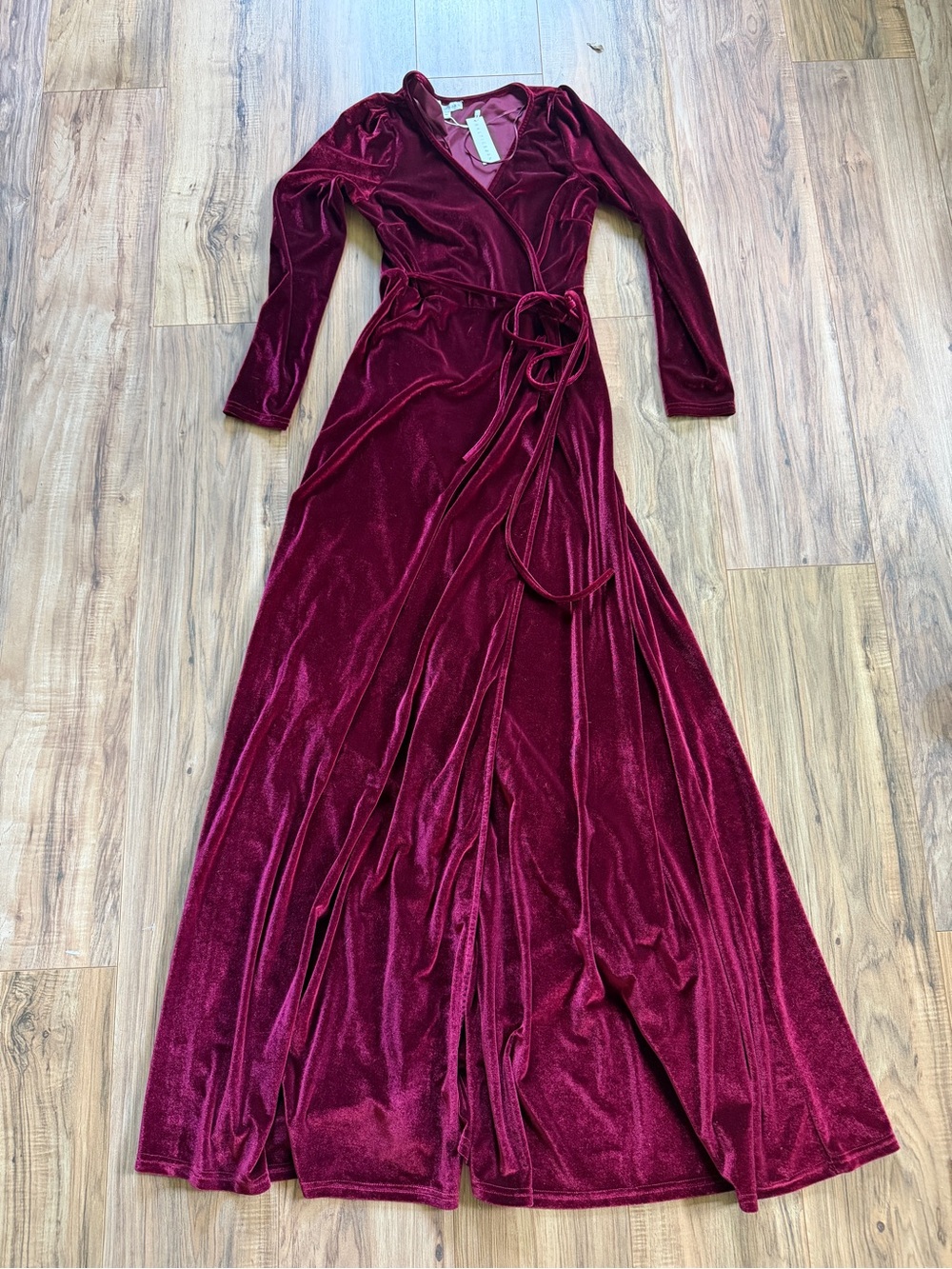 BalticBorn Velvet Red Maxi Dress M NWT - Picture 9 of 13